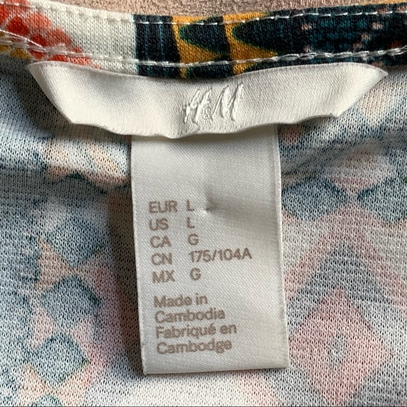 H&M Women's Large Multicolored Print Sleeveless Dress - Picture 5 of 6